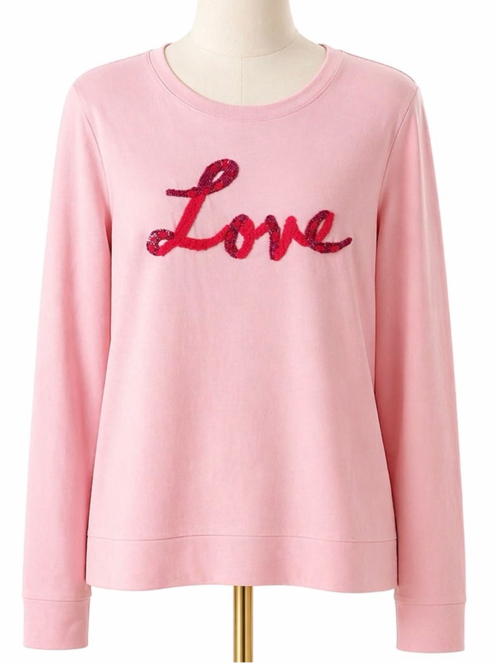 Lilly Pulitzer Pink, Beaded Sweatshirt